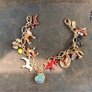 Kirks Folly Gold Dog Show Animal Charm Bracelet